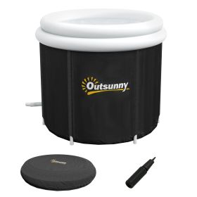 Outsunny Ice Bath Tub, 79 Gallon Outdoor Portable Cold Plunge Tub with Thermo Lid, Cover and Carry Bag for Athletes Recovery and Cold Water Therapy