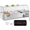 VEVOR Refrigerated Condiment Prep Station, 40-Inch, 7.8Qt Sandwich Prep Table w/ 1 1/3 Pan & 4 1/6 Pans