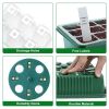 2Pcs 40 Cells Seed Starter Tray Plant Grow Light with 4 Adjustable Brightness Automatic Timing Setting Humidity Dome Plant Germination Garden(No shipm