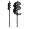 VEVOR Auger Drill Bits for Planting Set of 2, Garden Auger Drill Bit, Spiral Drill Bit for Post Hole Digger, Bulbs Planting & Holes Digging