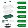 2Pcs 40 Cells Seed Starter Tray Plant Grow Light with 4 Adjustable Brightness Automatic Timing Setting Humidity Dome Plant Germination Garden(No shipm
