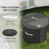 Outsunny Ice Bath Tub, 79 Gallon Outdoor Portable Cold Plunge Tub with Thermo Lid, Cover and Carry Bag for Athletes Recovery and Cold Water Therapy