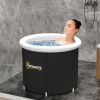 Outsunny Ice Bath Tub, 79 Gallon Outdoor Portable Cold Plunge Tub with Thermo Lid, Cover and Carry Bag for Athletes Recovery and Cold Water Therapy