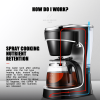 PS6638TS Italian drip coffee machine 800W drip coffee automatic home coffee bean grinding small espresso machine  Automatic Portable coffee grinder fo