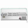 VEVOR Refrigerated Condiment Prep Station, 40-Inch, 7.8Qt Sandwich Prep Table w/ 1 1/3 Pan & 4 1/6 Pans