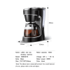 PS6638TS Italian drip coffee machine 800W drip coffee automatic home coffee bean grinding small espresso machine  Automatic Portable coffee grinder fo