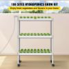 VEVOR Hydroponics Growing System, 108 Sites 12 Food-Grade PVC-U Pipes, 3 Layers Indoor Planting Kit with Water Pump, Timer, Nest Basket, Sponge