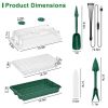 2Pcs 40 Cells Seed Starter Tray Plant Grow Light with 4 Adjustable Brightness Automatic Timing Setting Humidity Dome Plant Germination Garden(No shipm
