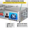 VEVOR Refrigerated Condiment Prep Station, 40-Inch, 7.8Qt Sandwich Prep Table w/ 1 1/3 Pan & 4 1/6 Pans